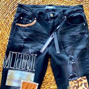 Amiri Grunge Patch Jeans